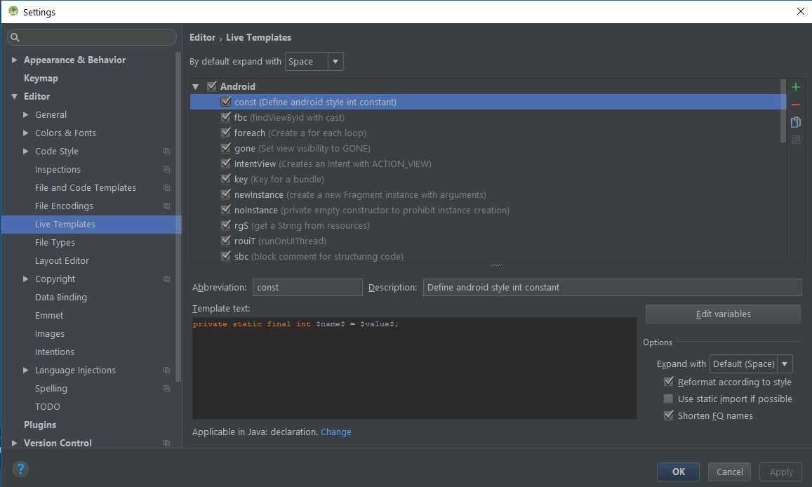 android studio 2.2.3 final variable initialization